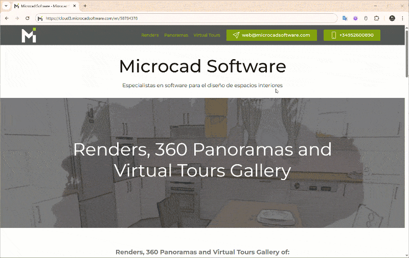 Custom Web Gallery of the Cloud Service.